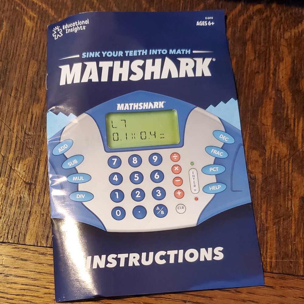 MathShark Portable Electronic Math Game Math Practice Fun Engaging - Picture 6 of 6
